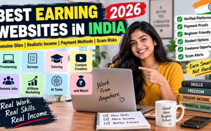 Best Earning Websites in India 2026: Genuine Sites, Realistic Income, Payment Methods & Scam Risks